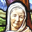 Bessie from the stain glass window in Lord Street West United Church
